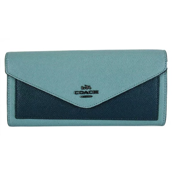 dark blue coach wallet